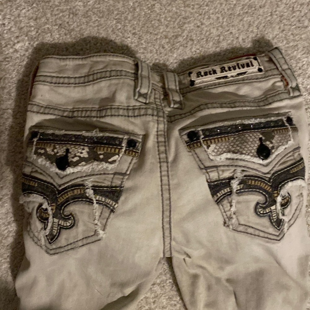 Rock revival skinny bit light tan